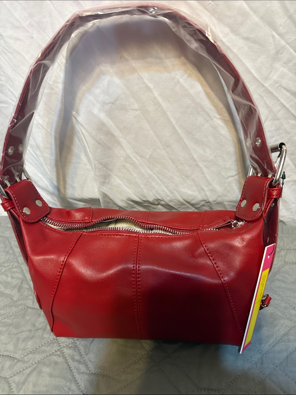 Catherine Malandrino Red Leather Shoulder Bag